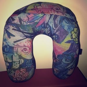 Graffiti travel/neck pillow